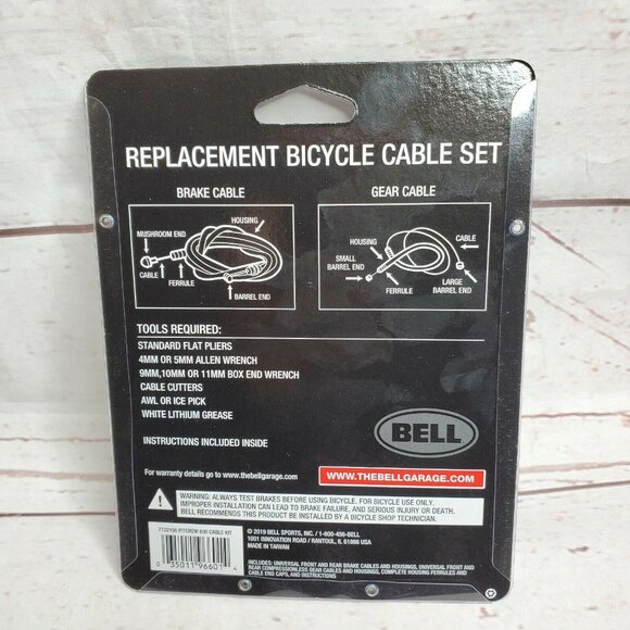 Bell Pitcrew 600 Replacement Bicycle Cable Set Perfect For Index Shifting - Picture 6 of 11